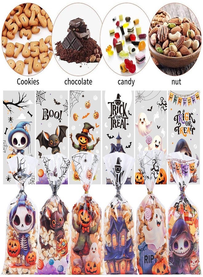 لوفر أكياس حلوى شفافة من السيلوفان من LOAVER، 180 قطعة، مع 210 ربطات لولبية، مثالية لتغليف حلوى الهالوين، والوجبات الخفيفة، والبسكويت، وهدايا الحفلات. - Image 4